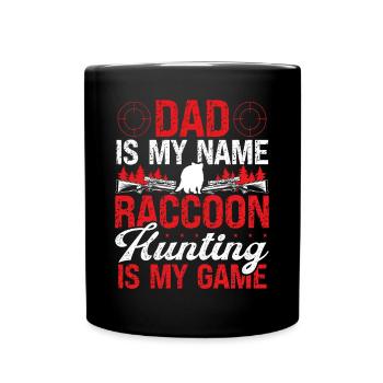 Papa Raton laveur Chasse Drôle De Raton Laveur Tueur Papa - Mug uni - noir - Devant