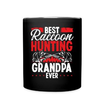 Best Raccoon Hunting Grandpa Raccoon Slayer - Full Colour Mug - black - Front