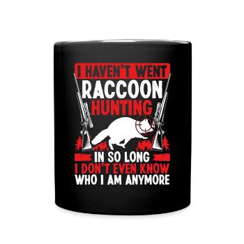 Raccoon Slayer Hunter Essentials Raccoon Hunting - Full Colour Mug - black - Front