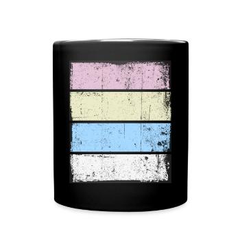 Retro Background Sunset Grunge Pastel - Full Colour Mug - black - Front