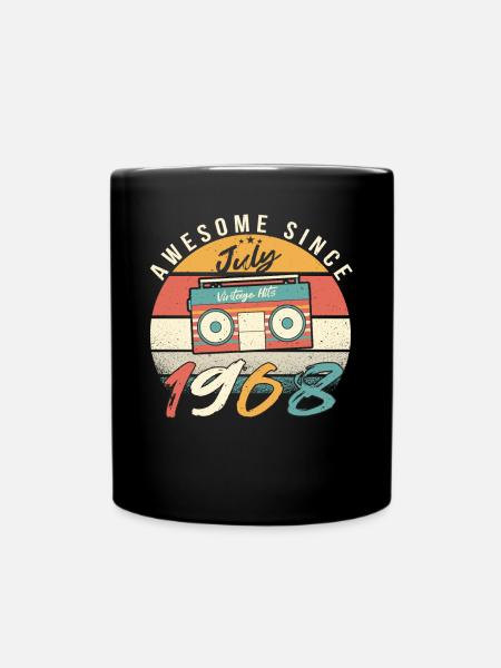 Retro Rekorder 1968 Juli - Tasse einfarbig - Schwarz