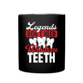 Funny Wisdom Teeth Removal Wisdom Tooth Surgery - Full Colour Mug - black - Front