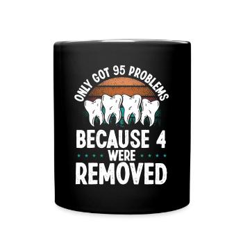 Wisdom Teeth Removal Humor Vintage Tooth Surgery - Full Colour Mug - black - Front