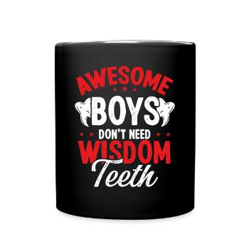 Boys Wisdom Tooth Surgery Funny Removal Survivor - Tasse einfarbig - Schwarz - Vorne