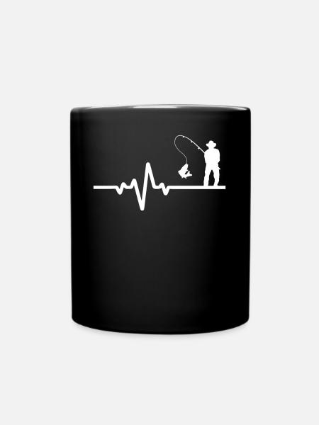 Pêcheur amateur avec ligne ECG - Mug uni - noir