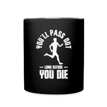Jogger Runner Marathon Jogging Ski de fond - Mug uni - noir - Devant