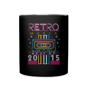 Le meilleur de 2015 Retro Cassette Vintage Anniversaire - Mug uni - noir - Devant