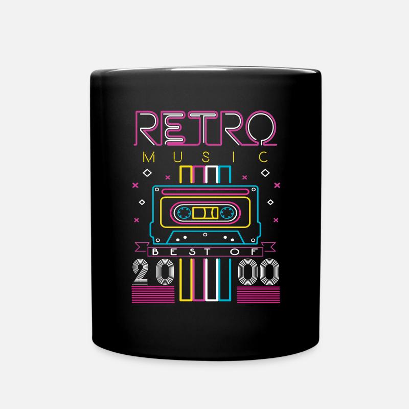 Best Of 2000 Retro Kassette Vintage Geburtstag - Tasse einfarbig - Schwarz