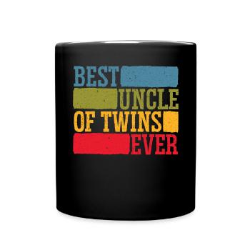 Best Uncle Of Twins Proud Uncle Best Uncle Ever - Full Colour Mug - black - Front