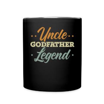 Uncle Godfather Legend Proud Uncle Best Uncle Ever - Full Colour Mug - black - Front