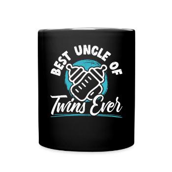 Best Uncle Of Twins Proud Uncle Best Uncle Ever - Full Colour Mug - black - Front