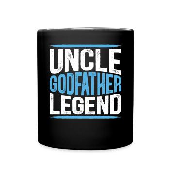 Uncle Godfather Legend Proud Uncle Best Uncle Ever - Full Colour Mug - black - Front