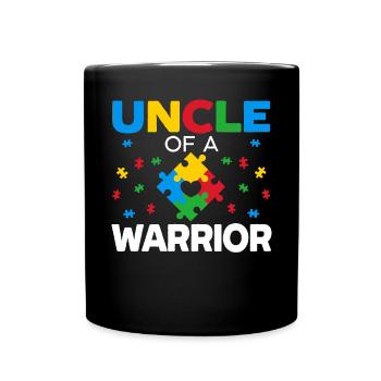 Oncle d’un guerrier Oncle Toujours conscience de l’autisme - Mug uni - noir - Devant