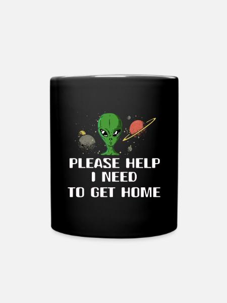 Alien Geschenk Außerirdische Ufo Area 51 Sci-fi - Tasse einfarbig - Schwarz