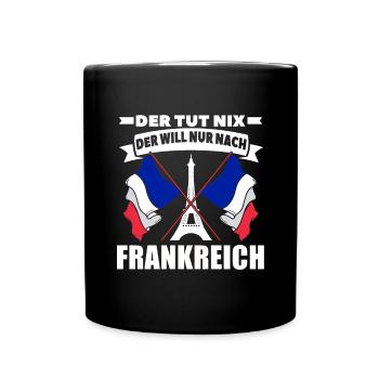 Frankreich - Tasse einfarbig - Schwarz - Vorne