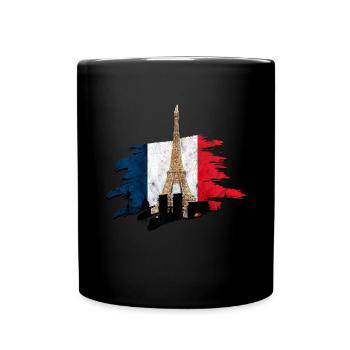 Frankreich - Tasse einfarbig - Schwarz - Vorne