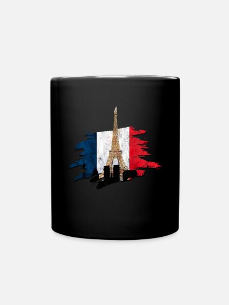 Frankreich - Tasse einfarbig - Schwarz