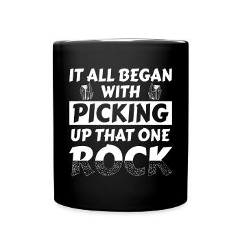 Géologue Géologie Fossiles - Ce rocher - Mug uni - noir - Devant