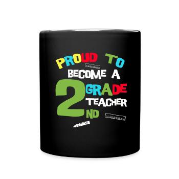 Teacher Tshirt 2nd grade Teacher Training Teacher School - Full Colour Mug - black - Front