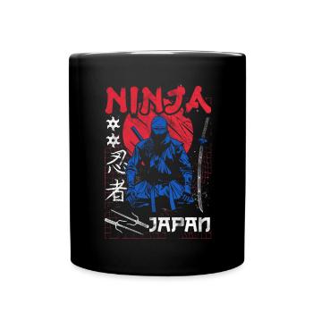 Ninja Geschenk Karate Ninjutsu Judo Samurai Japan - Tasse einfarbig - Schwarz - Vorne