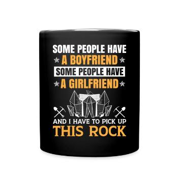 Geologie Geologe Fossilien - Tasse einfarbig - Schwarz - Vorne