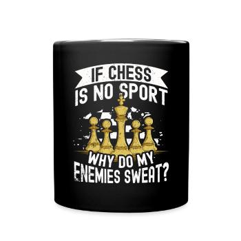 Chess Tshirt Chessboard Checkmate Chess Game - Full Colour Mug - black - Front