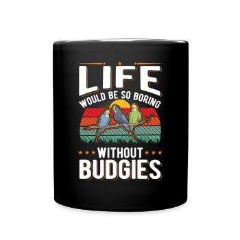 Budgerigar Cadeau Welli Perruche - Mug uni - noir - Devant