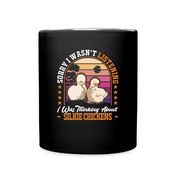 Silk Chicken Gift Silke Chicken - Full Colour Mug - black - Front