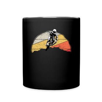 VTT VTT Nature Montagnes Rétro Vintage - Mug uni - noir - Devant