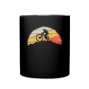 VTT VTT Nature Montagnes Rétro Vintage - Mug uni - noir - Devant