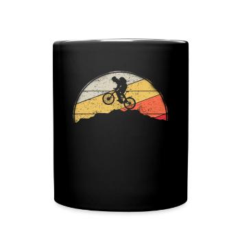 VTT VTT Nature Montagnes Rétro Vintage - Mug uni - noir - Devant
