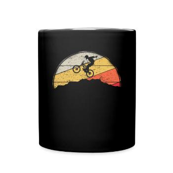 VTT VTT Nature Montagnes Rétro Vintage - Mug uni - noir - Devant