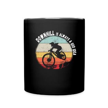 La descente est toujours une bonne idée VTT RetroVintage - Mug uni - noir - Devant