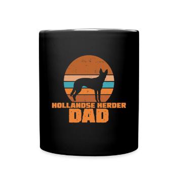 Hollandse Herder Dad - Tasse einfarbig - Schwarz - Vorne