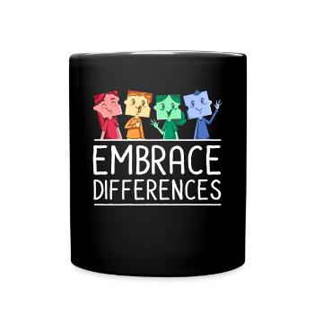 Autismus Geschenk Autist Asperger ADHS Autism - Tasse einfarbig - Schwarz - Vorne