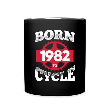 Né en 1982 pour vélo anniversaire roue de vélo - Mug uni - noir - Devant