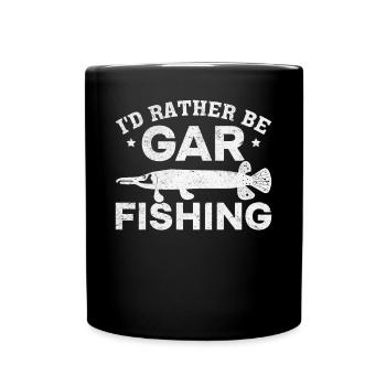 Lustige Hornhechte Garfishing Ich würde lieber Gar - Tasse einfarbig - Schwarz - Vorne