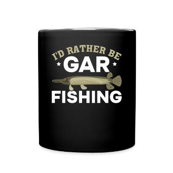 Hornhecht Gar Fish Garfishing Ich wäre lieber Gar - Tasse einfarbig - Schwarz - Vorne