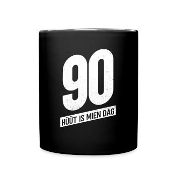 80 - Hüüt Is Mien Dag - 80 Geburtstag Plattdeutsch - Tasse einfarbig - Schwarz - Vorne
