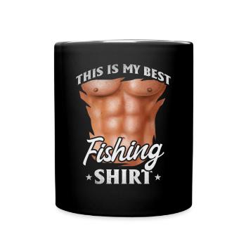 C'est ma meilleure chemise de pêche pêcheur pêche drôle - Mug uni - noir - Devant