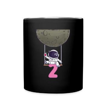 2. Geburtstag Astronaut 2 Jahre Space Galaxy - Tasse einfarbig - Schwarz - Vorne