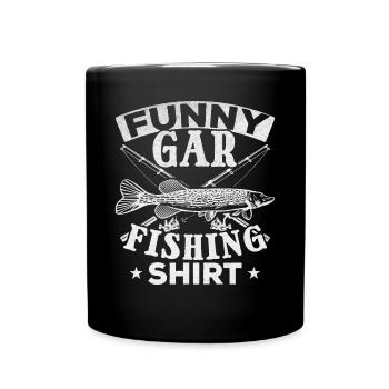 Funny Gar Fishing Shirt Garfish Garfish Fishing - Full Colour Mug - black - Front