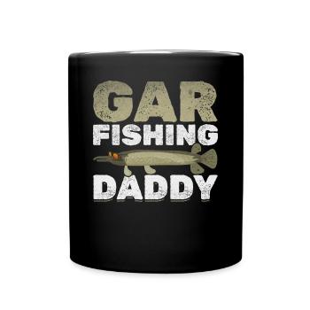 Gar Angeln Daddy Hornhecht Angeln Papa Garfishing - Tasse einfarbig - Schwarz - Vorne