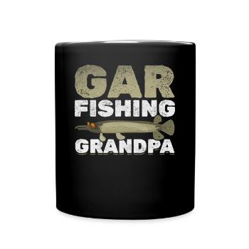 Hornhecht Angeln Opa Garfishing Gar Fishing Opa - Tasse einfarbig - Schwarz - Vorne