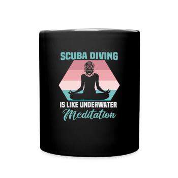 Scuba Diver Design Instructor Snorkeling - Full Colour Mug - black - Front