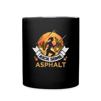 Running Marathon Runner Running - Full Colour Mug - black - Front