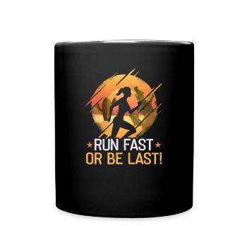 Running Marathon Runner Running - Full Colour Mug - black - Front