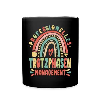 Erzieherin Kindergärtnerin - Tasse einfarbig - Schwarz - Vorne