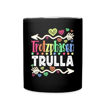 Erzieherin Lustig Kindergärtnerin - Tasse einfarbig - Schwarz - Vorne