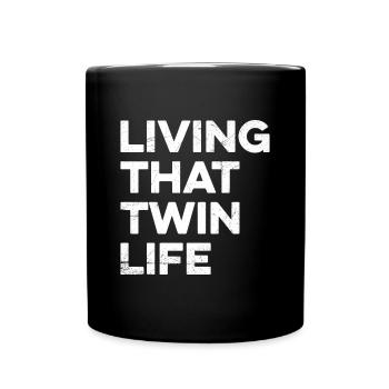 Das Leben eines Zwillings Design für einen - Tasse einfarbig - Schwarz - Vorne